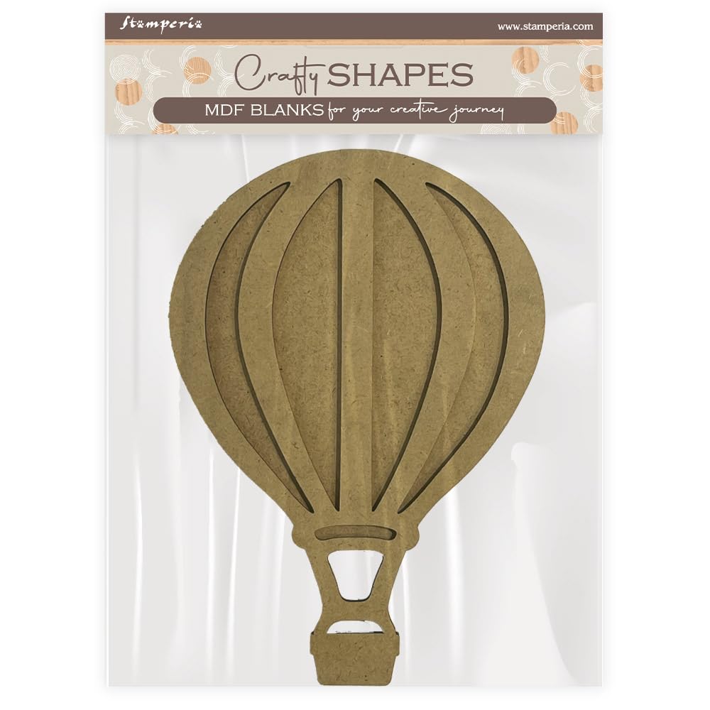 Stamperia - Crafty Shapes for Scrapbooks, Albums, Cards, Bullet Journals and More, Decorate with Papers and Paint, Perfect for Hobbies, Crafts, and Gifting (Timeless, Air Balloon)
