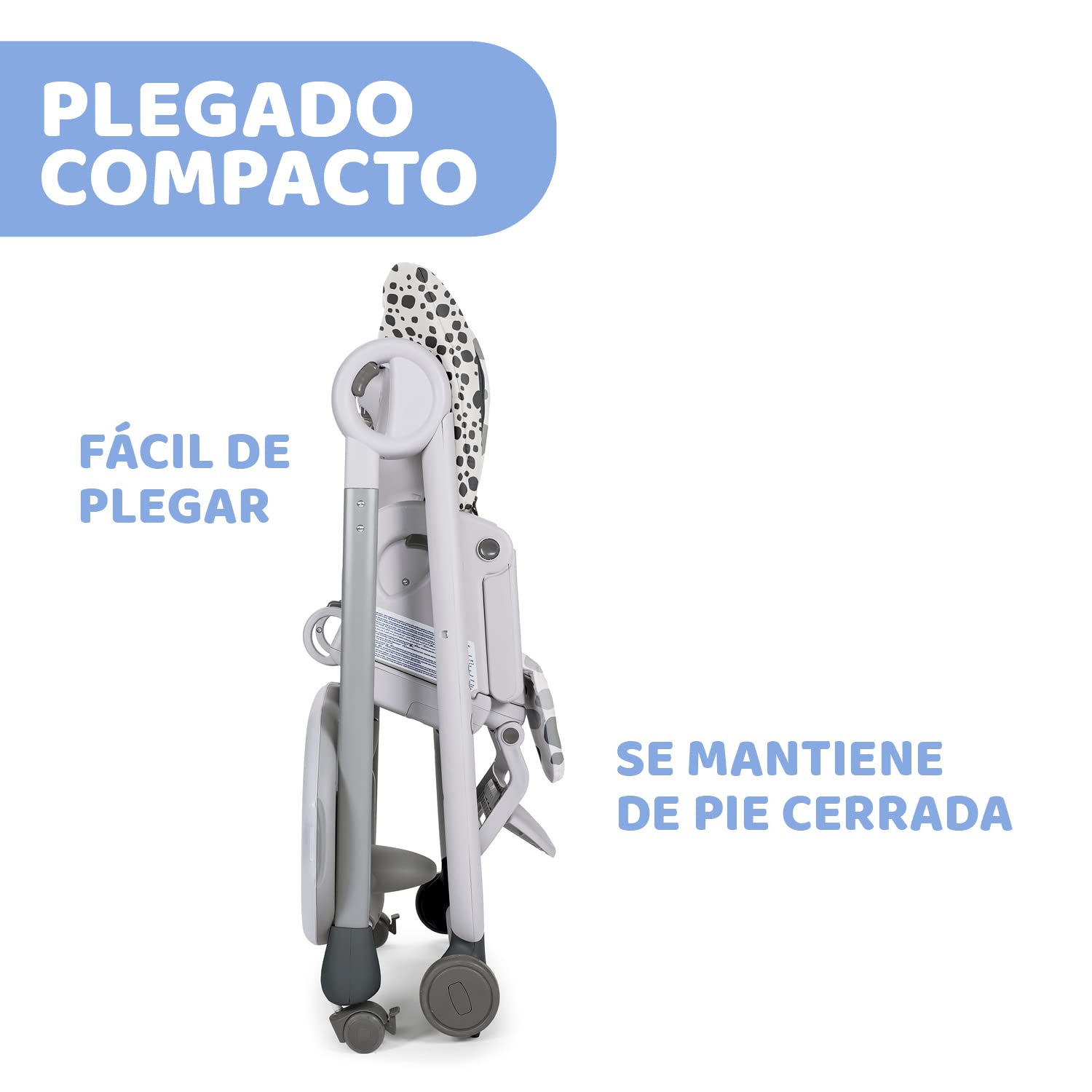 Chicco Polly Progres5 - Trona evolutiva, de hamaca a elevador, 4 ruedas, de 0 a 3 años, gris
