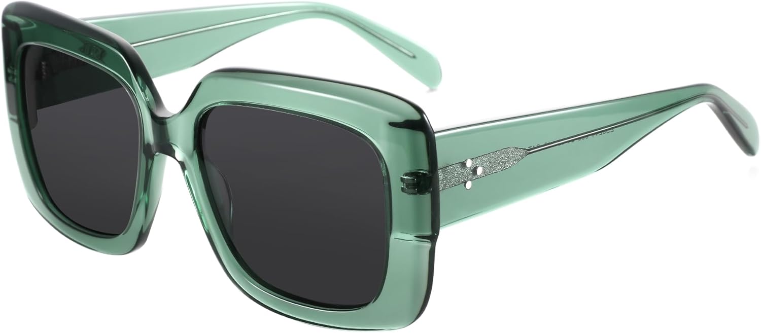 ZENOTTIC Polarized Sunglasses Women Trendy: Classic Sun Glasses Ladies UV400 Protetion - Retro Oversize Shades Squre Frame