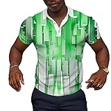 Caratteristiche: Polo con stampa grafica, manica corta, scollo a v, top abbottonati, polo casual, tecnologia avanzata di stampa 3D, senza sbiadimento, screpolature, sbucciature o sfaldamenti, super moda per lo stile con qualsiasi cosa.