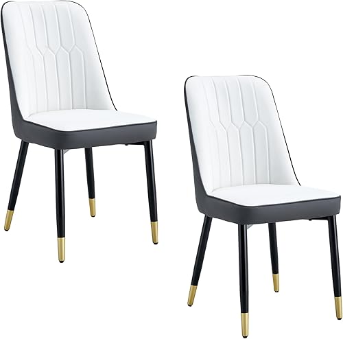 CASAXOHI Juego de 2 sillas de comedor para sala de estar, cocina, dormitorio, Sillas De Comedor para Comedor, cómodas y modernas, de piel sintética,