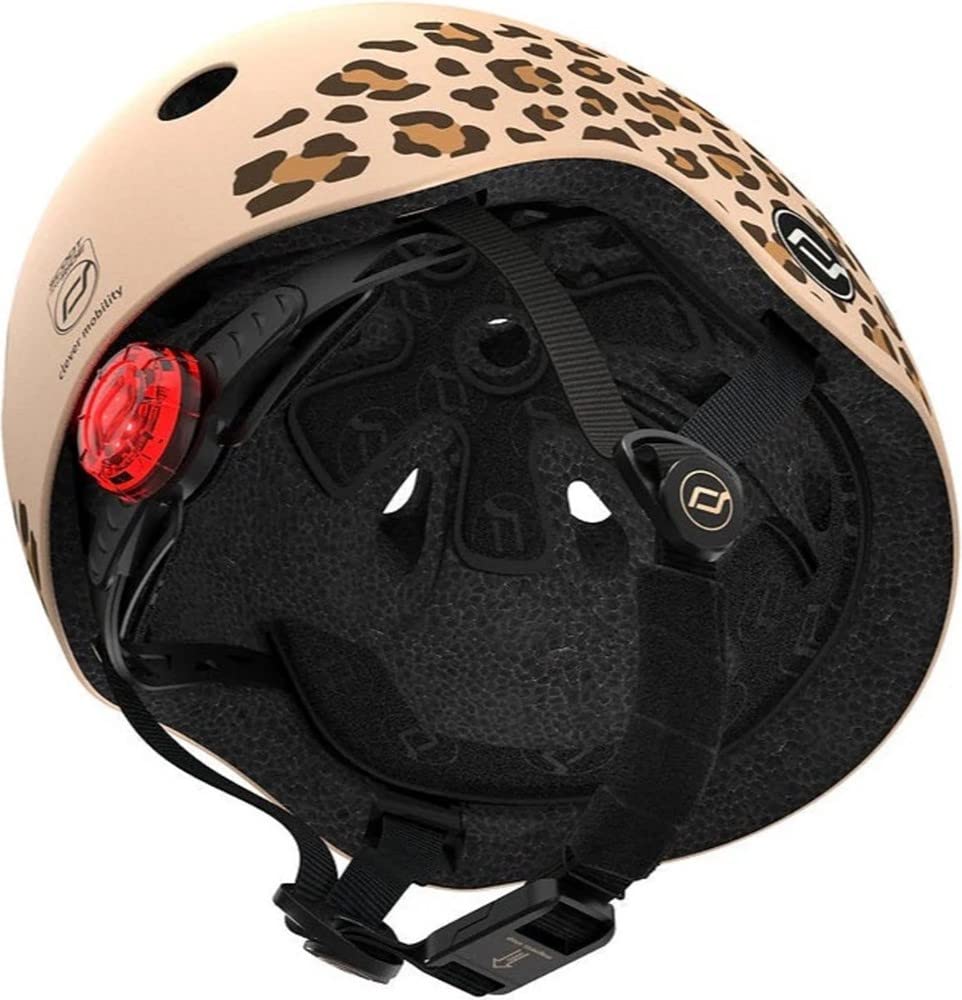 SCOOT AND RIDE XS Kask Leopard Młodzieżowy Wzór Unisex
