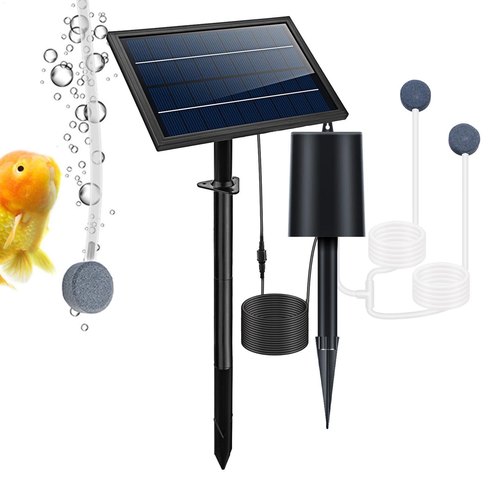 Napowietrzacz stawowy solarny 9V6W regulowana solarna pompa wodna i | Aerator natleniający akwarium Solarna pompa powietrzna napowietrzacz do oczka wodnego ogrodowego na