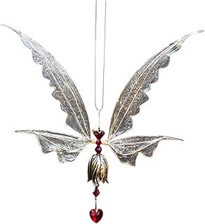 Kesoto Pingentes de fada com cristais ótimos para lustres, jardim, vermelho  