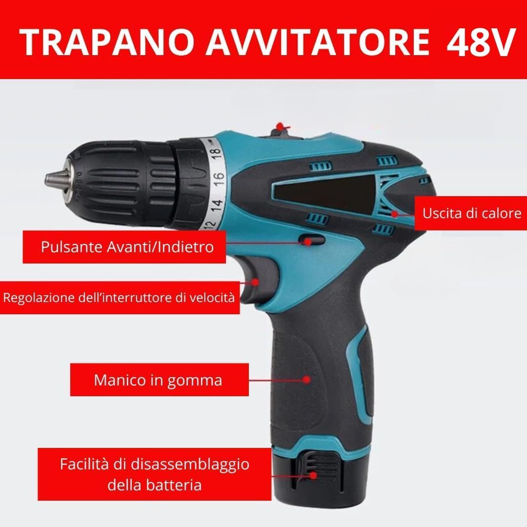 Set 3 in 1 Saldatrice inverter 400A MMA IGBT con Display LED con Cavi e Maschera + Mini Avvitatore + Mini Smerigliatrice con 3 Dischi da 3" Doppia Batteria da 48V e Caricatore