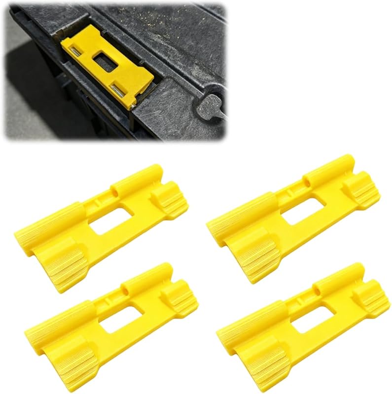 Tool Box Side Latch Kit 4 Pack Yellow Compatible with Dewalt ToughSystem