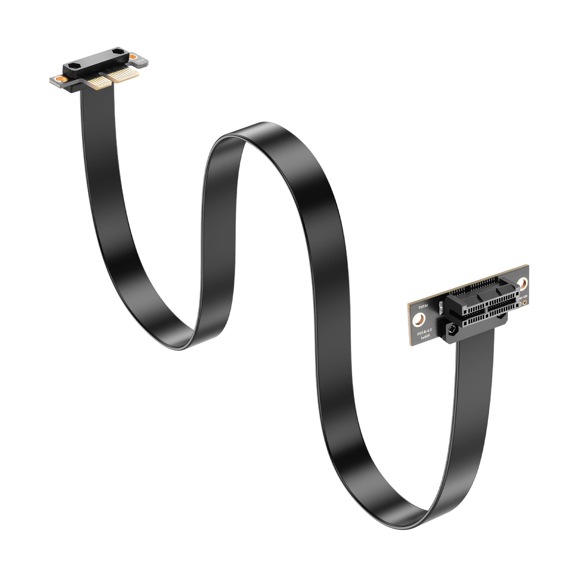 SinLoon Câble d'extension PCIe 4.0 X1 90 degrés PCI-E 1 x mâle vers femelle (50 cm)