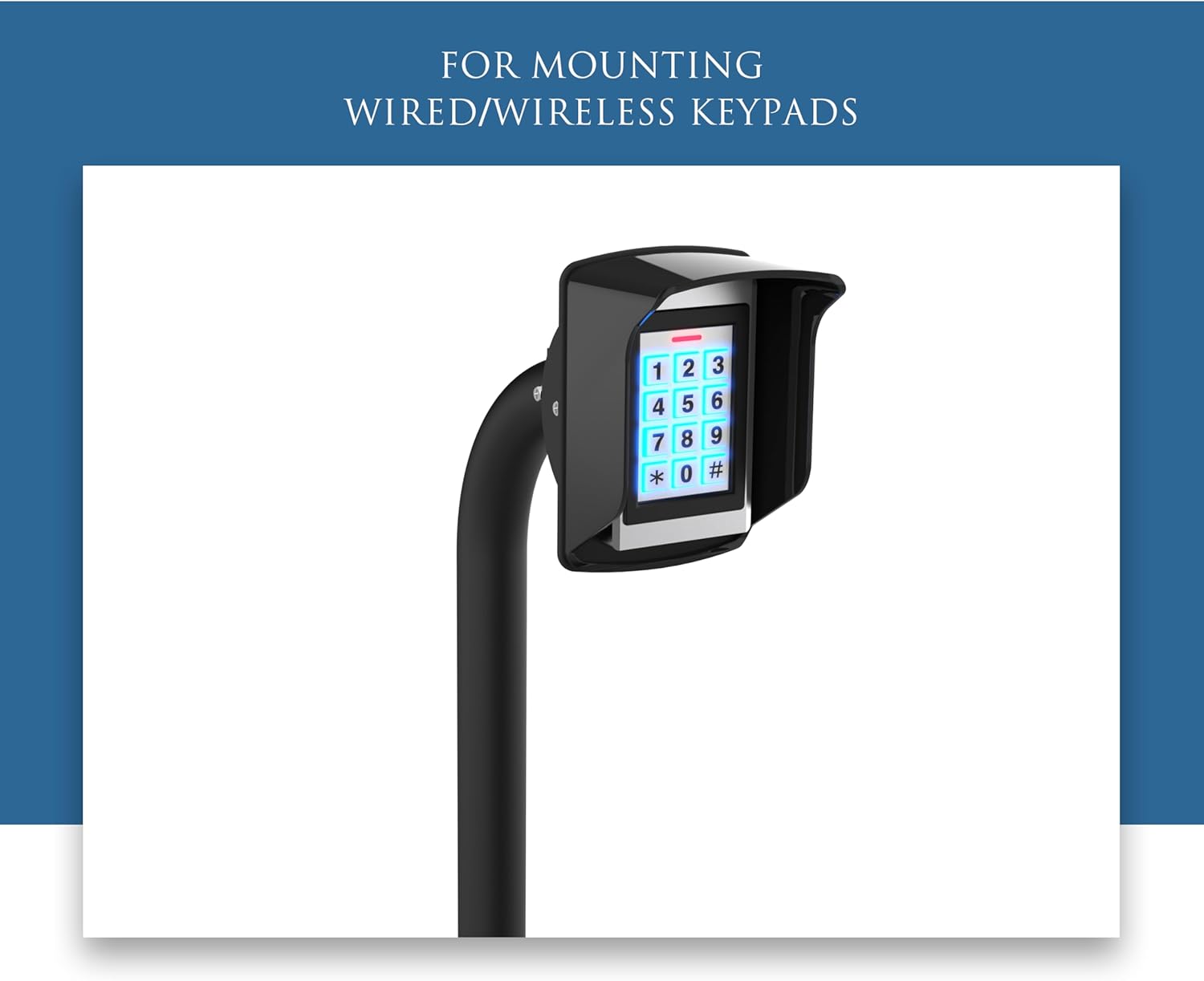 Blütezeit MJ-300 Sliding Gate Opener with 13.12ft Steel Gear Racks, MWK20 Wired Keypad with 2 RFID Cards & Keypad Post (Black) – 900lb AC Motor, Rack-Driven, Multi-User Access Control