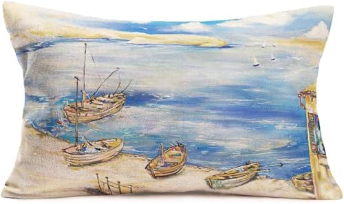 Tlovudori Fundas de almohada vintage de 12 x 20 pulgadas, diseño de bandera estadounidense para el 4 de julio, diseño de mosaico de rayas