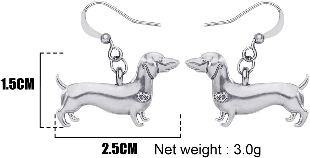 Vintage Alloy Dachshund Earrings Dangle Puppy Jewelry Weiner Dog Gifts for Women Dog Lovers - Image 6