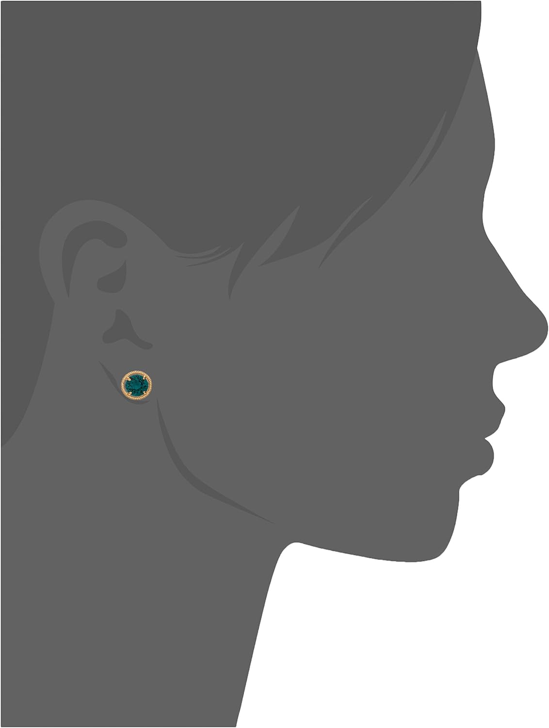10k Gold Made with Swarovski Birthstone May Stud Earrings : Clothing, Shoes & Jewelry