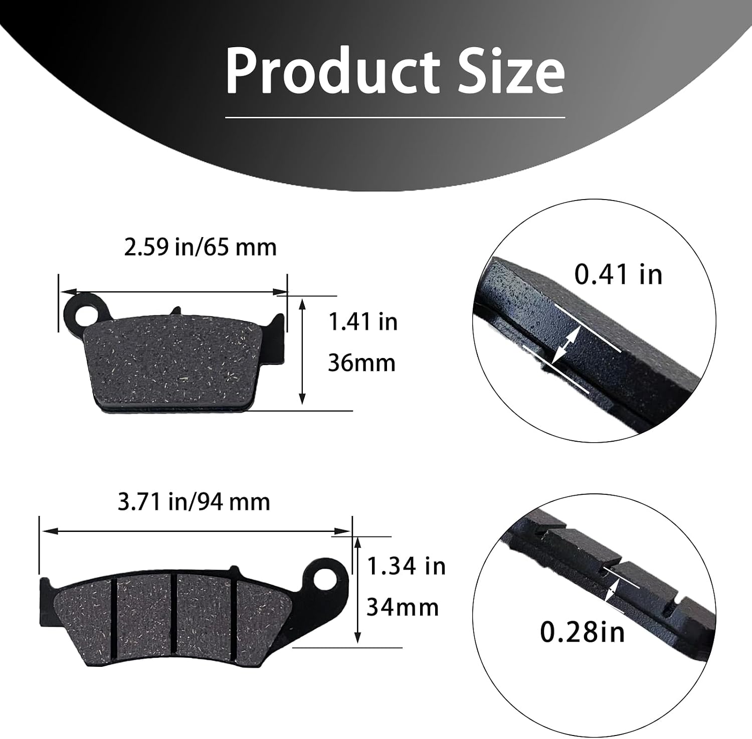Brake Pads Front and Rear for Kawasaki KX250 KX250F KX450F KLX450R, for Suzuki RM-Z 250 450 RMX450,for Yamaha YZ125 250 426F WR250F 400F 426F,for GAS GAS EC 125 200 250 300 EC 250F 300F 450F 450 Raid