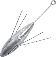 Dr.Fish Pacote Com 2 Iscas Sputnik Chumbada Aranha De Chumbo Para Pesca Surfe Peso Pirâmide Água Salgada Fundição Praia Marítima 3Oz