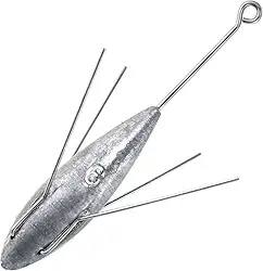 Dr.Fish Pacote Com 2 Iscas Sputnik Chumbada Aranha De Chumbo Para Pesca Surfe Peso Pirâmide Água Salgada Fundição Praia Marítima 3Oz
