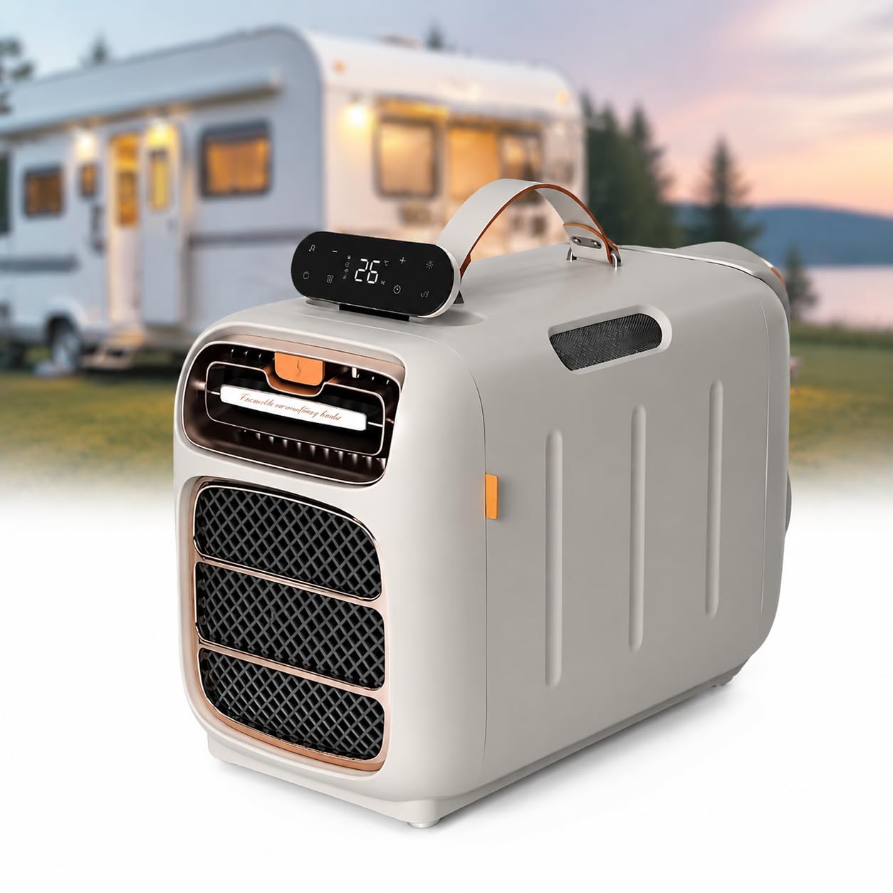 DIUNAOZI Portable Air Conditioner 4800BTU,Camping Tent AC Unit,Fast Cooling RV Air Conditioner,420W Low Power, AC/DC 24V Portable AC, Dehumidifier,12H Timer, Remote Control for RV,Camper, Small Room