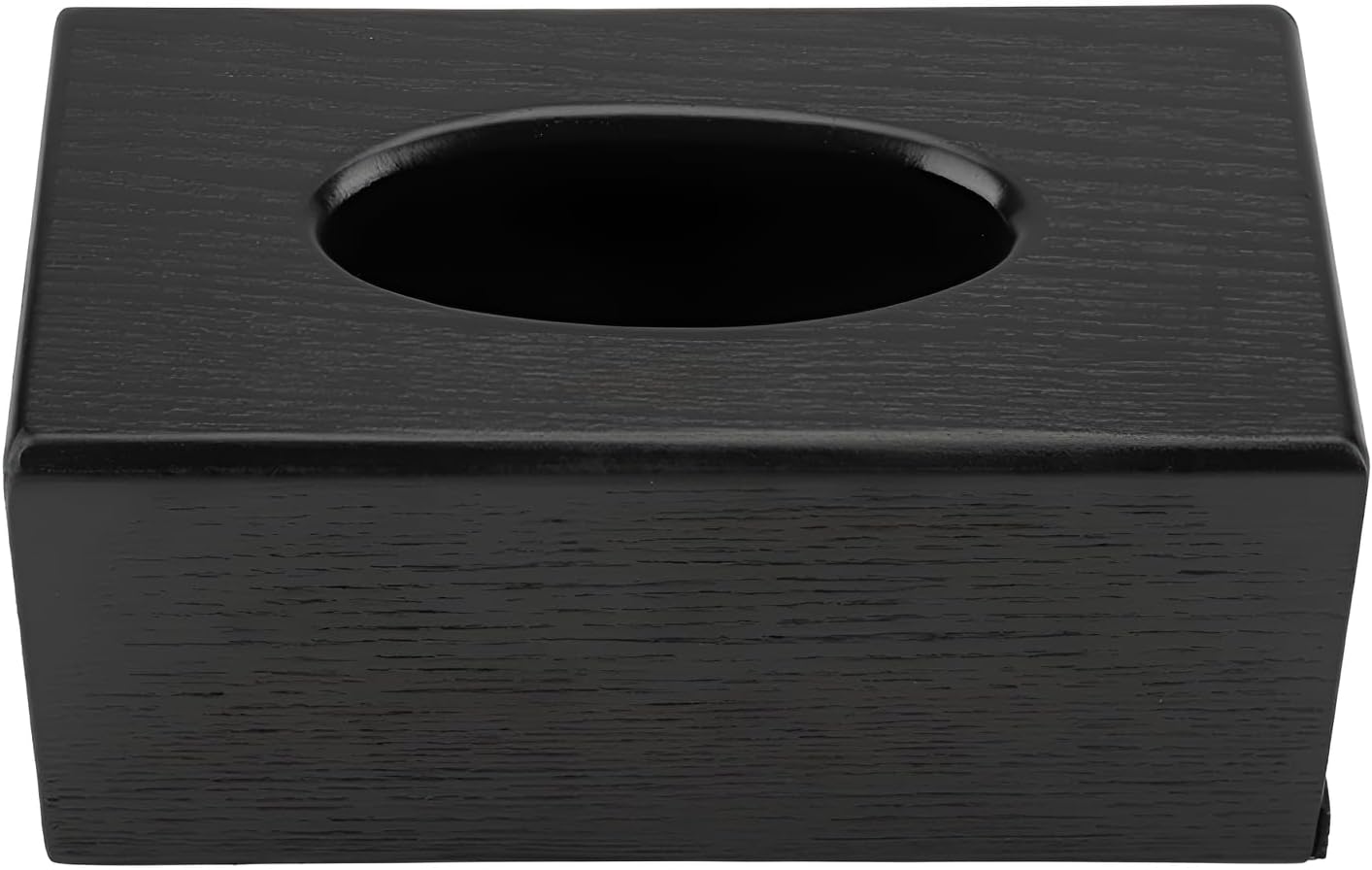 Rectangular Wooden Tissue Box Cover, Black