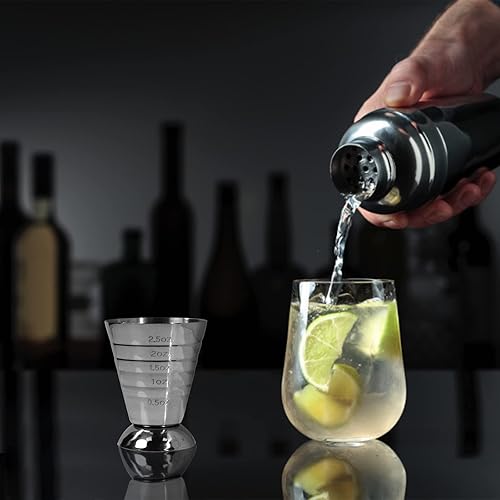Miniatura 5 de Taza medidora de acero inoxidable, 2.5 oz, 2.5 fl oz, jiggers de cóctel, paquete de 1