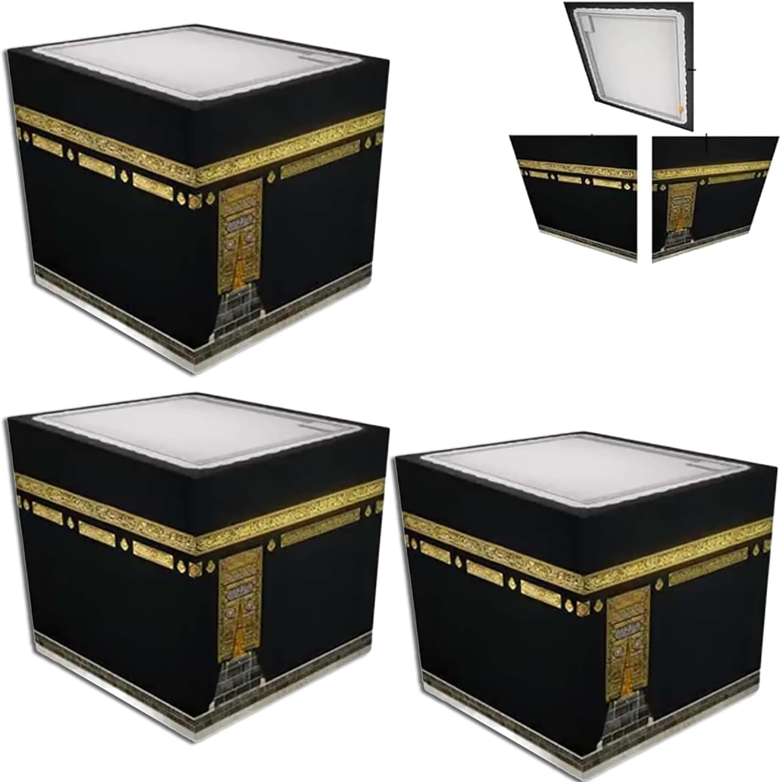3D Vision Simulation Wall Stickers, Impossible Corners 3D Optical Illusion Wall Art, Removable 3D Effect Religion Cube Corne Decor Decal Stickers Modern Home Décor (3 Pcs)