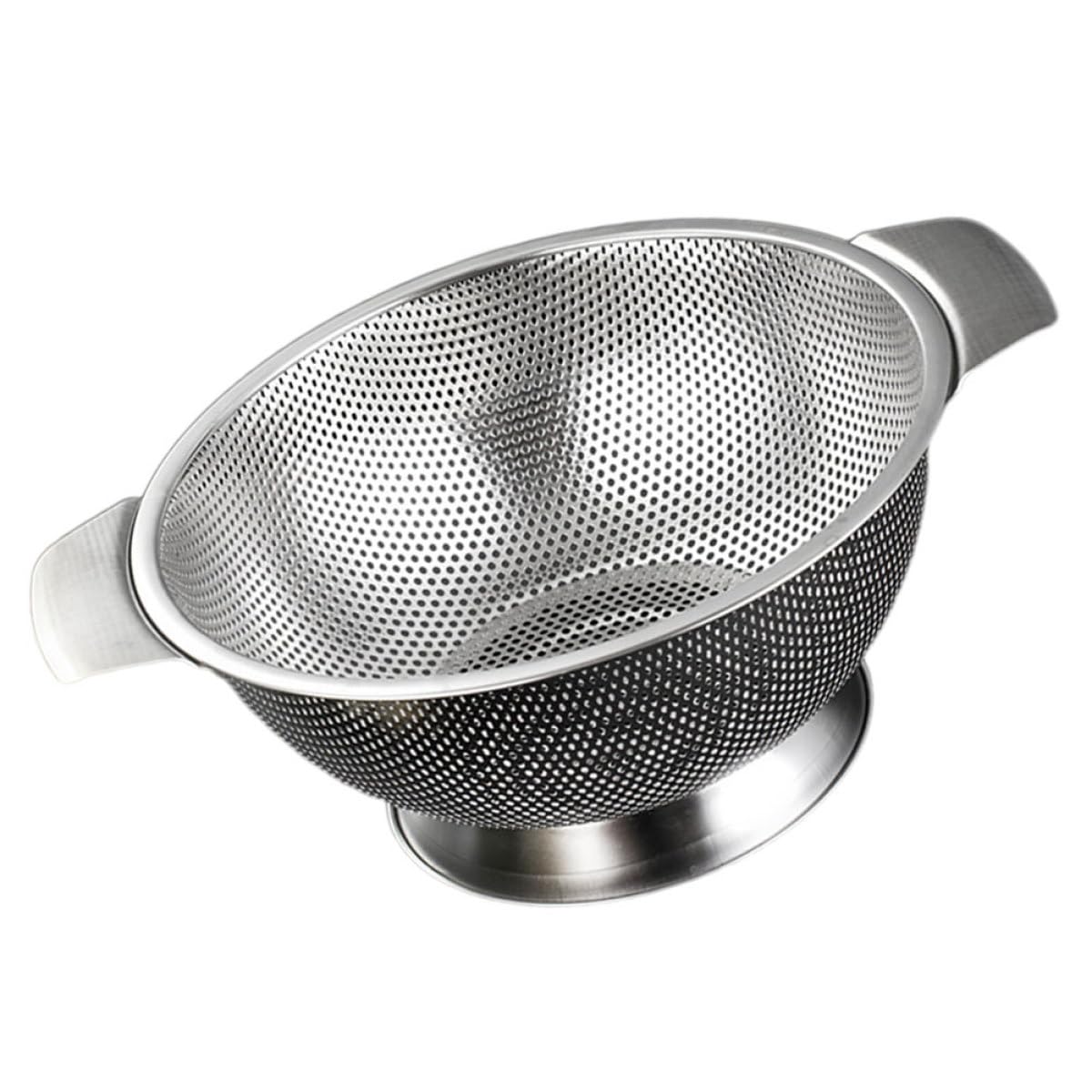 SHINEOFI Colador de Arroz de Acero Inoxidable 255 CM Cesta Escurridora Multifuncional para Lavar Verduras y Frutas Cedazo de Malla Fina para Cocina Doméstica Utensilio de Drenaje