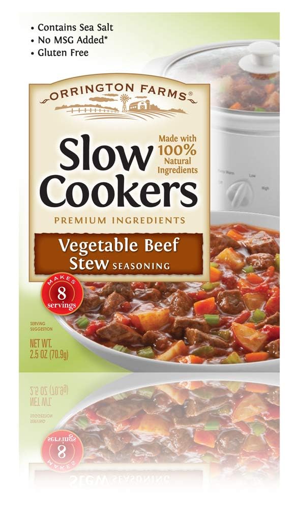 Orrington Farms Slow Cooker L365-db842 Vegetable Beef Stew Mix, 2.5 Oz