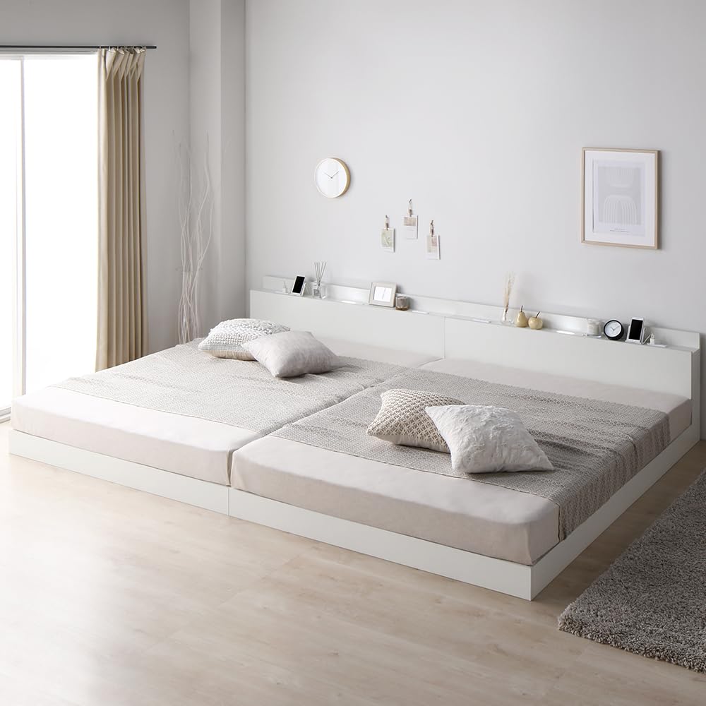 【最終値下げ】ワイドキング200(シングル+シングル) ベッドフレームのみ Amazon｜RASIK ベッド ワイドキング200(シングル+シングル