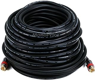 Monoprice 75ft Coaxial Audio/Video RCA CL2 Rated Cable - RG6/U 75ohm (for S/PDIF, Digital Coax, Subwoofer & Composite