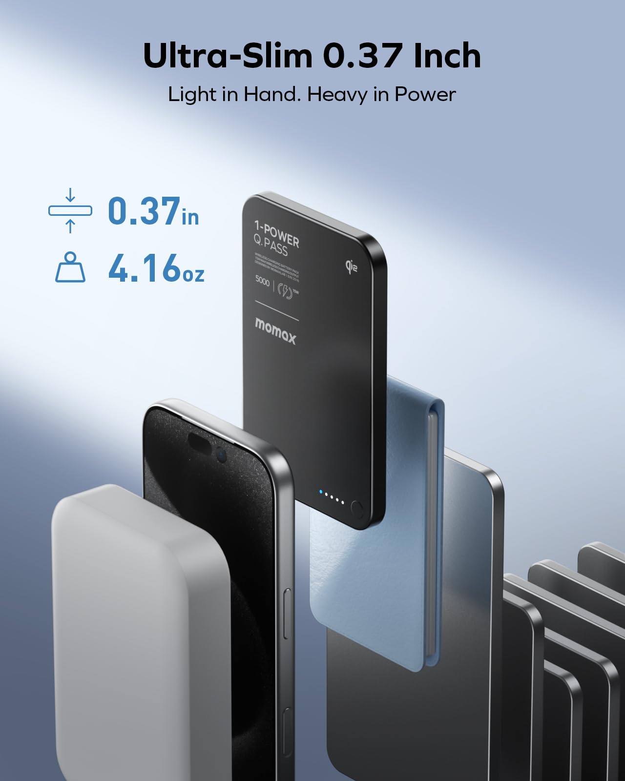Power Bank Wireless MOMAX QI2 5000mAh - Dettaglio