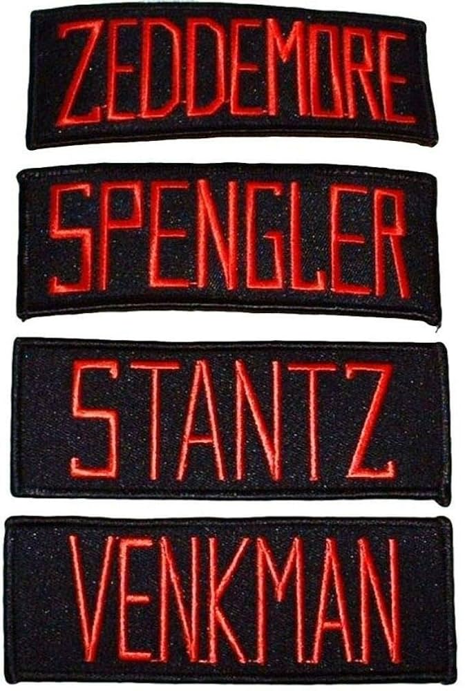Amazon | ゴーストバスターズのネームタグ刺繍パッチ4枚セット