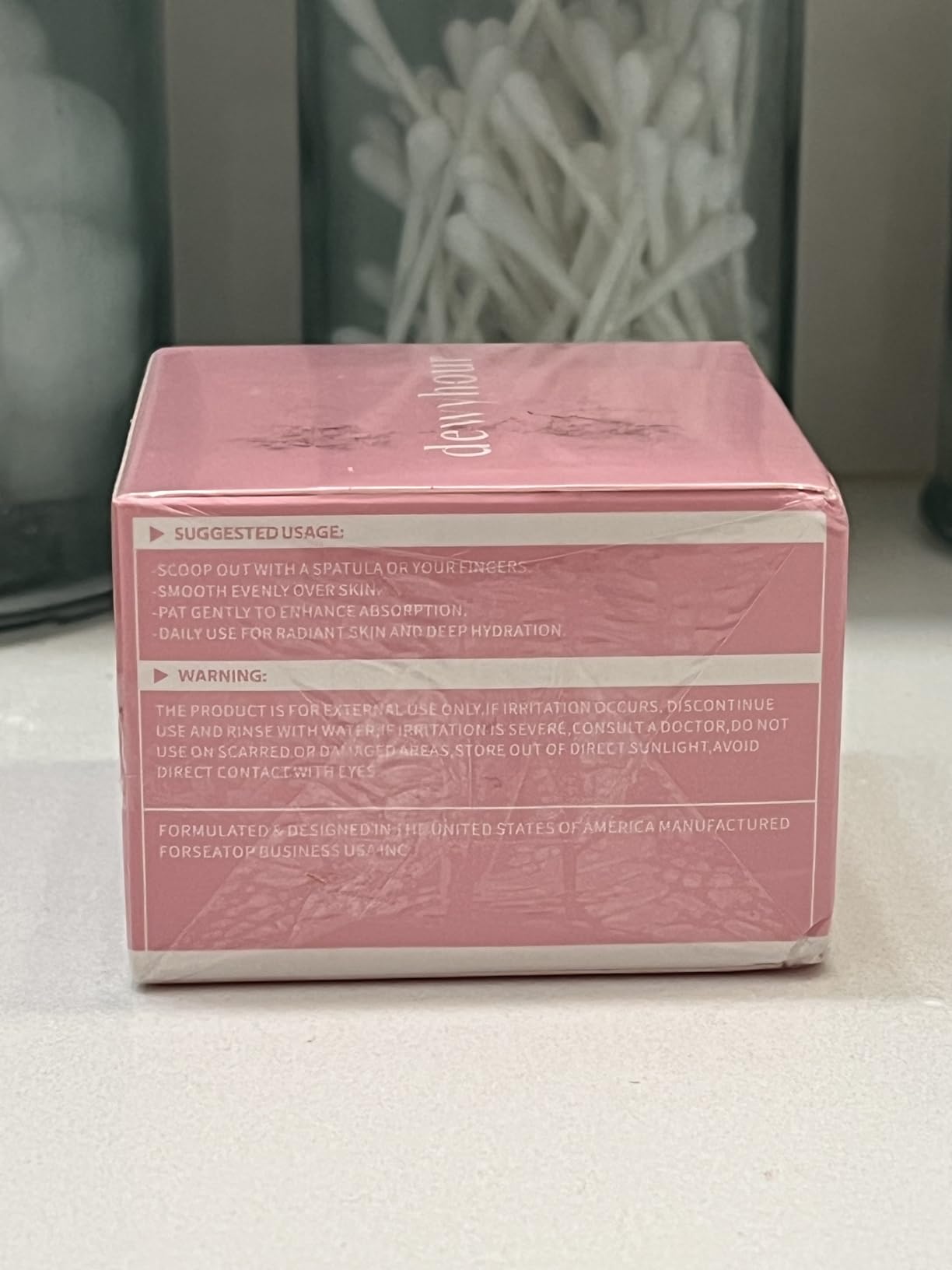 dewyhour Pink Collagen Capsule Face Cream, Lightweight Face Moisturizer, Smoothing & Firming, Brightening Glow, Improves Appearance of Uneven Tone, Korean Skincare, For Dry Skin