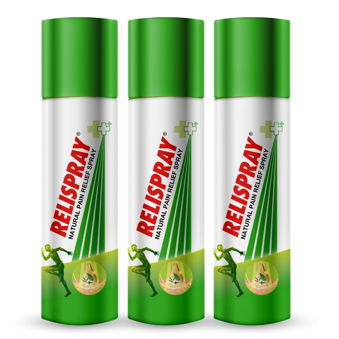 Relispray Instant Pain Relief | Purely Ayurvedic Spray | Unique Pain Relieving Technology For - Elbow Pain, Backache, Knee Pain, Muscle Pain, Tired Feet, Ankle Sprain| Over 475 Spray| 95g Pack Of 3