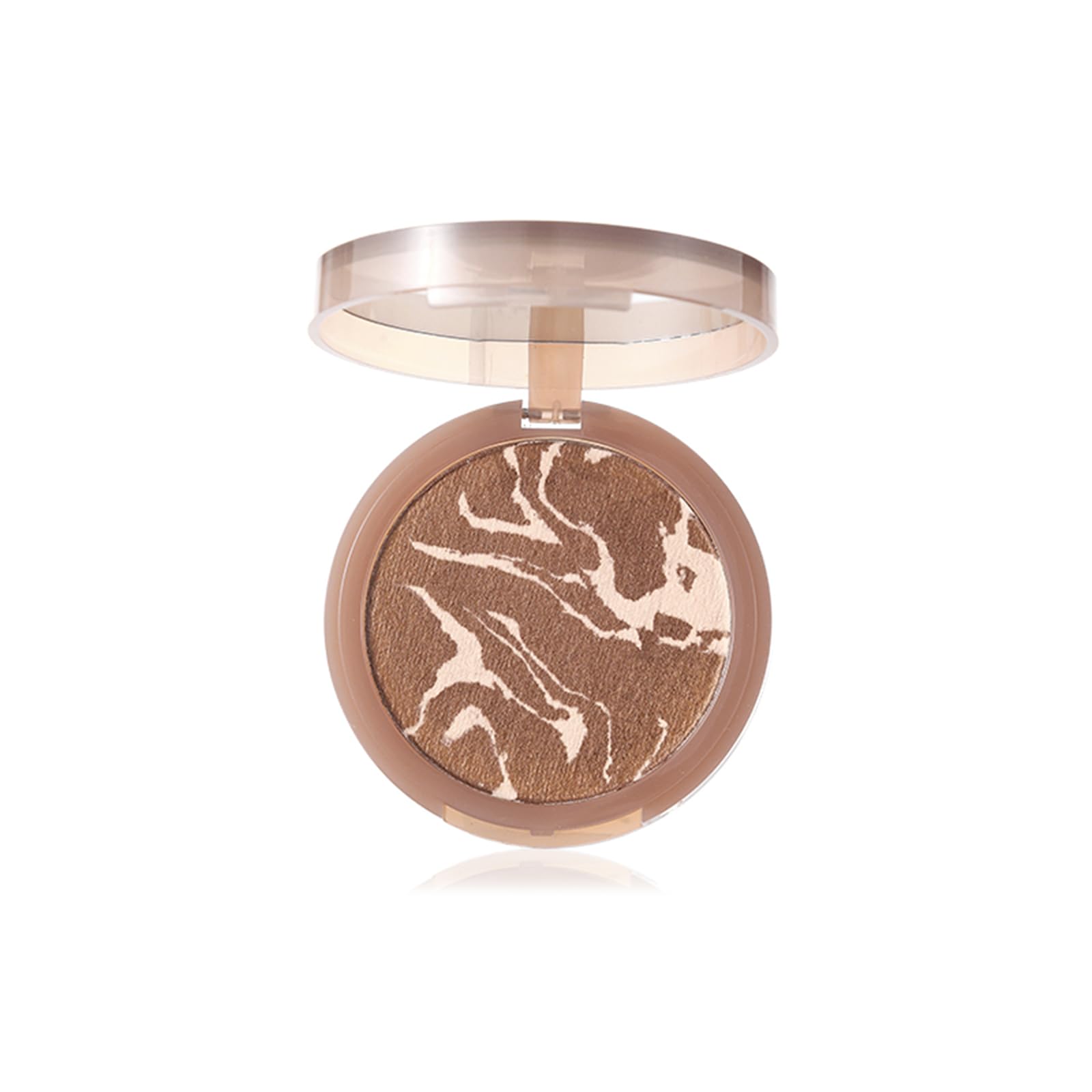 Mousse Bronzer - Waterproof, Skin Tone Correcting, Shimmer Finish, High Coverage Powder with Marbled Design in Light & Medium Brown for a Natural Glow
