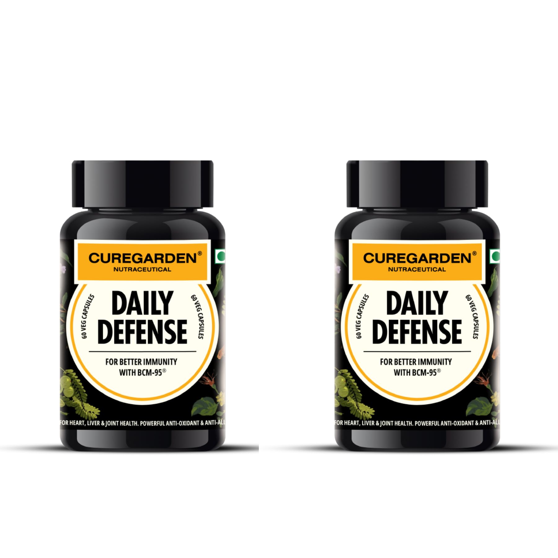 Curegarden Curcumin Capsules, Turmeric Extract Supplement with BCM 95, 500mg, 60 Vegetarian Capsules-Pack Of 2-image-47