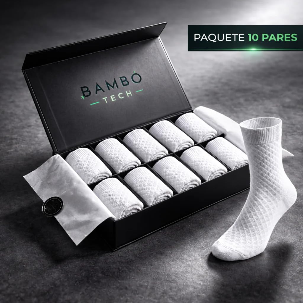 MEIION Bambò Tech Calcetines de Bambú Sin Marcas Calcetines de Bambú Sin Costuras, Anchos Sin Elástico para Pies Sensibles, Transpirables, para Mujer, Hombre y Ancianos