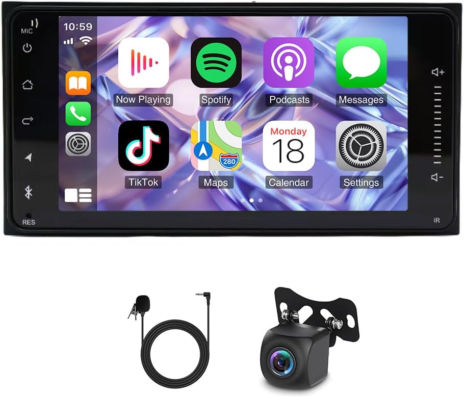 Car Stereo Radio for Scion tC 2005-2010 with JBL, Android 13 7 inch IPS Touch Sreen Head Unit with Wireless Carplay& Android Auto,Support Bluetooth,GPS,FM/RDS,Steering Wheel ControlBackup Camera