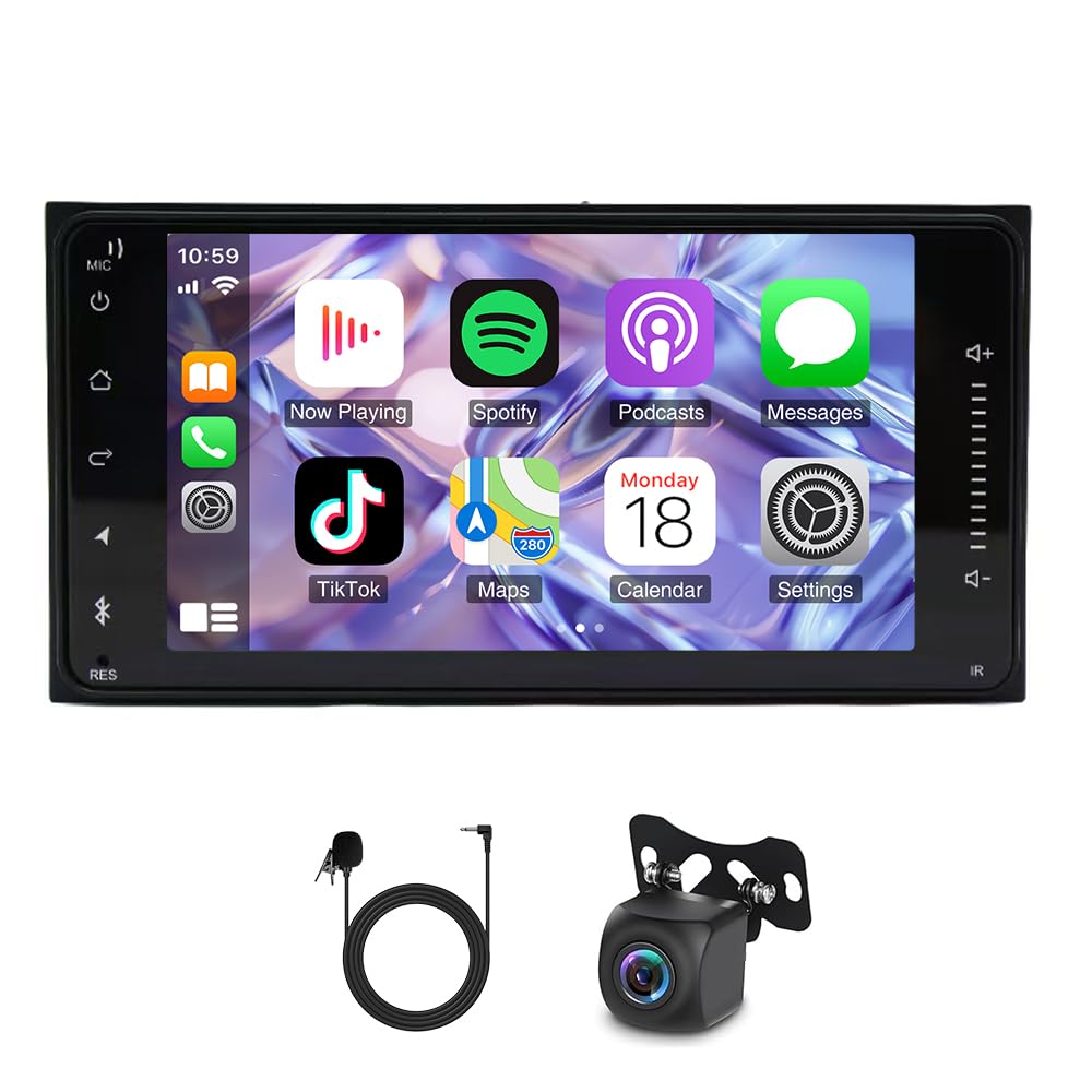 TukboTech Android 13 Car Stereo Fit for Toyota 4Runner 2003-2009 for Sequoia 2001-2007 Upgrade 7 Inch Touch Screen with Wireless Carplay Android Auto Backup Camera Mirror Link GPS SWC WiFi FM,2+32G