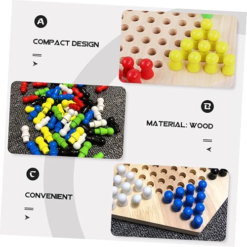 Miniatura 3 de Artibetter 1 juego de damas para niños, tablero de ajedrez de mármol de madera, juego de mesa de mármol, juego de cuentas a juego de cuentas de