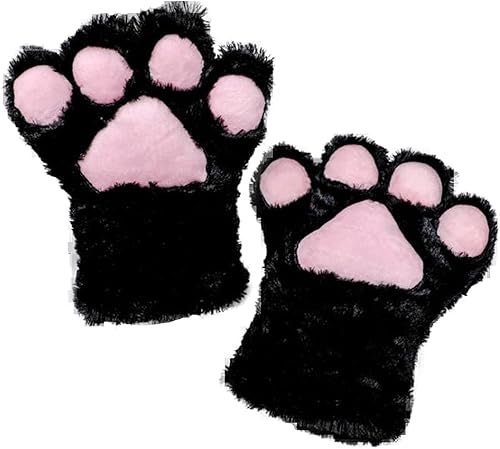 Miniatura 3 de Faylay - Juego de guantes para disfraz de gato con orejas de gato 4-TSTZ-Negro