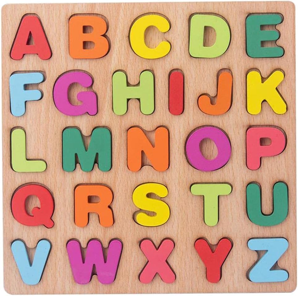 SHINETOY ENTERTAIN KIDS Wooden Puzzles For Toddlers, Wooden Abc Alphabet Puzzles Toddler Learning Puzzle Toys For Kids 1-3 Years Old, 3 In 1 Early Education (Alphabate Puzzle) (B0D9JN7CRY) Amazon Price History, Amazon Price Tracker