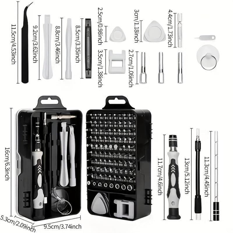 Image of 115 In 1 Multifunctional Precision Portable Screwdriver Set for Electronics, Watch, Computer Repair | Hand Tools | Screwdrivers & Nutdrivers