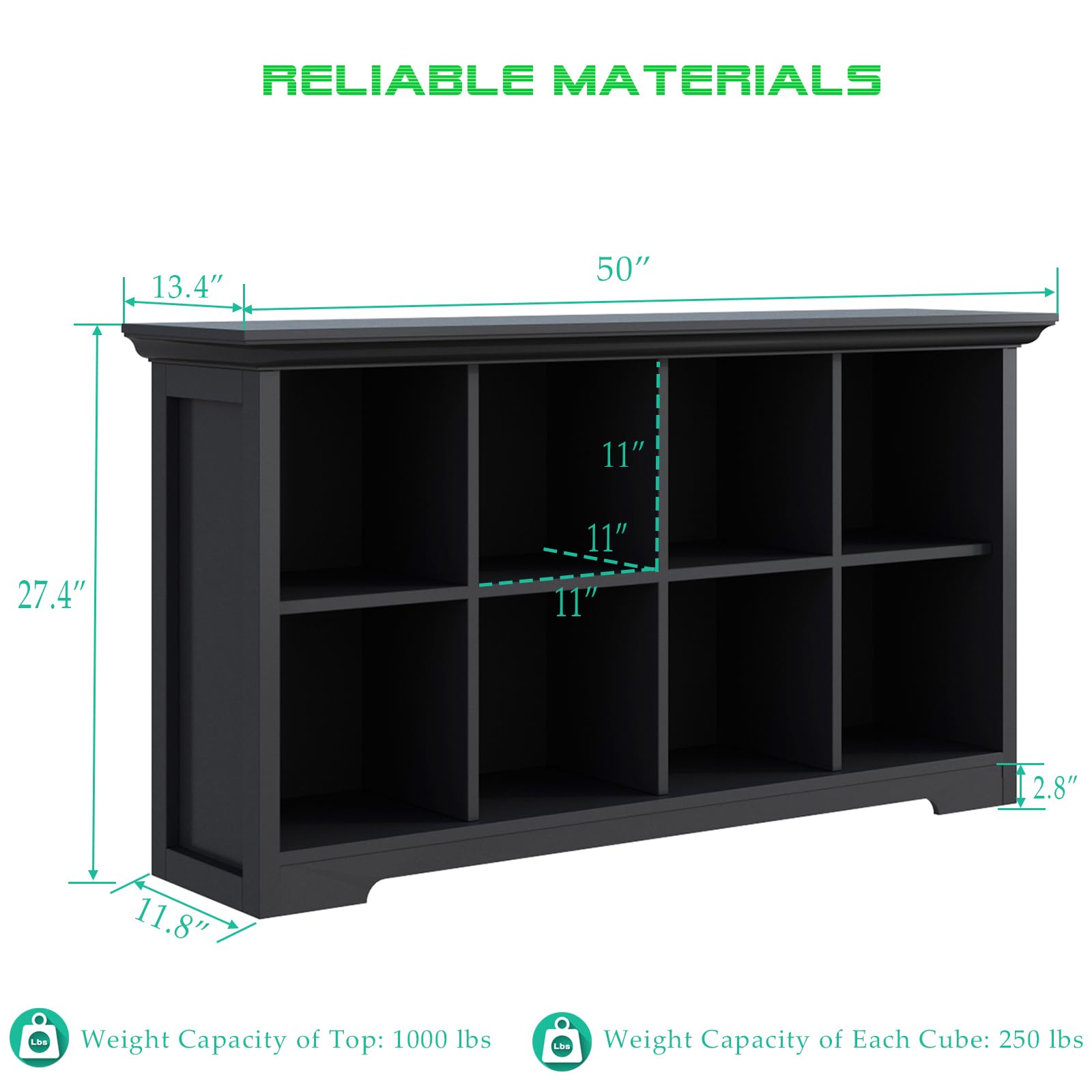 Amazon.com: OSCHF Cube Shelf Bookcase with Base - Wooden 2 Tiers