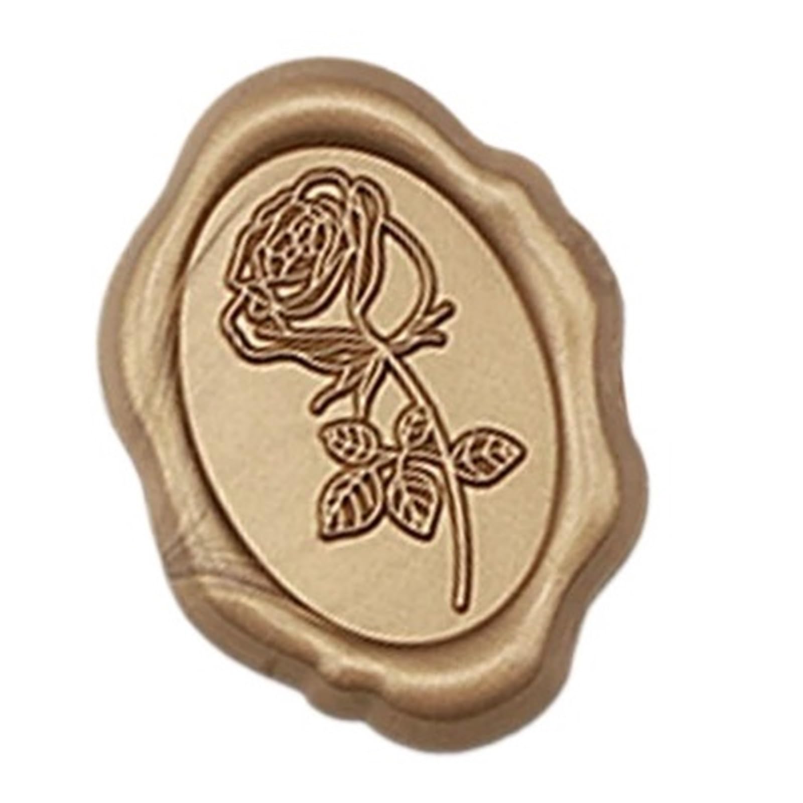 Efrjuwi Color 01 Wax Seal Stickers 25Pcs Valentine's Day Oval Rose - Wedding Invitation Envelope Stamp