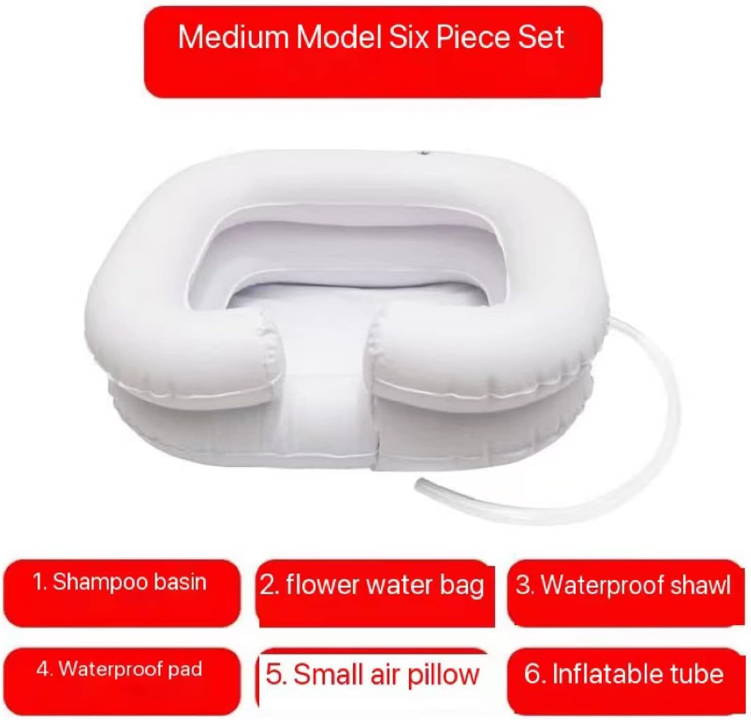 Bed-Ridden Shampoo Basin Patients with Elderly Home Care Pregnant Women Adult Lying in Bed Inflatable Care