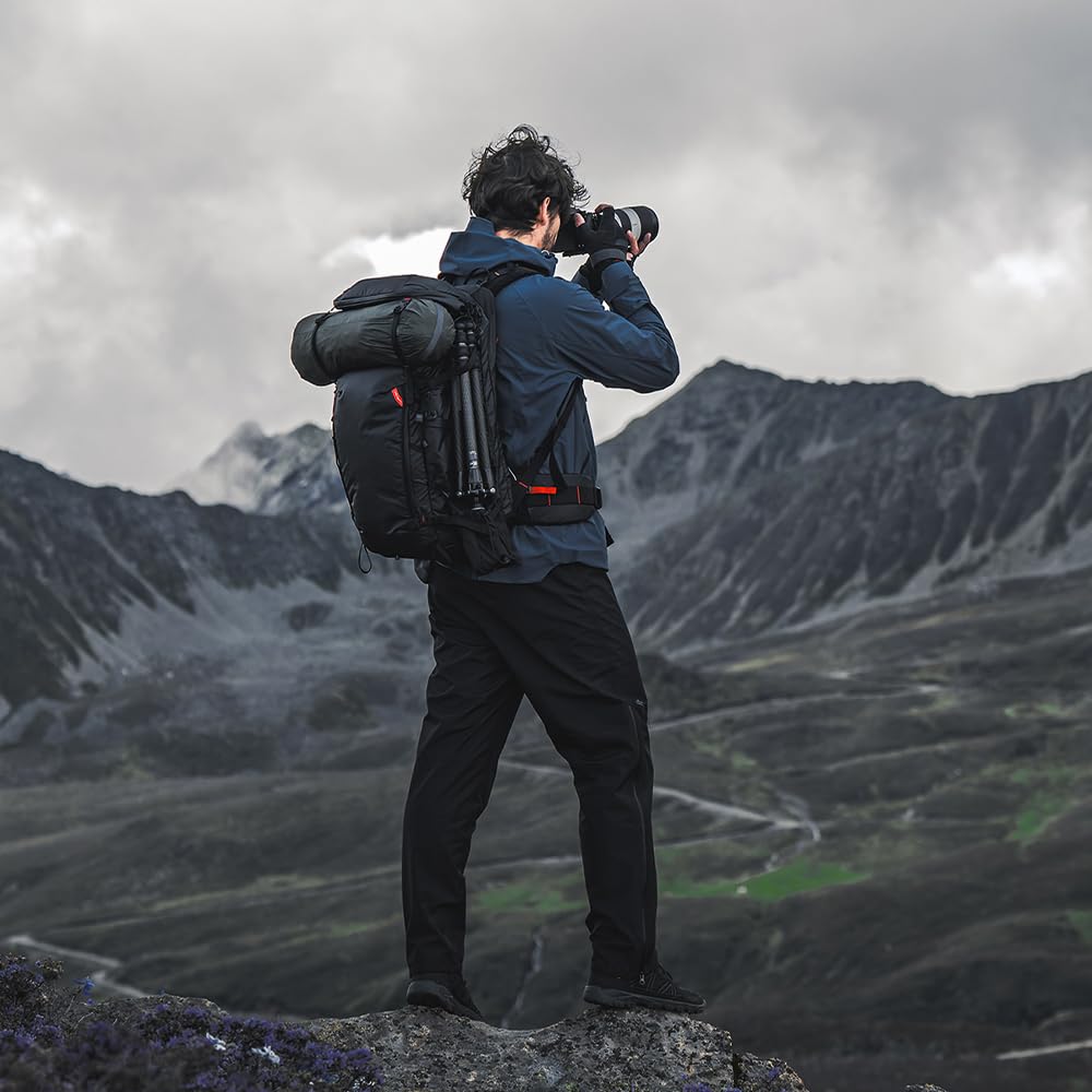 PGYTECH OnePro Flex - Mochila para cámara de fotos incluida, tiro al aire libre, bolsa para cámara, fotógrafo, bolsa de gran capacidad, mochila, totalmente abierto, extensión de 10 l, Negro , 40L+