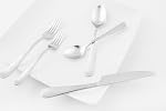 Cambridge 73178445 Classic Silver Satin 20-Piece Everyday Flatware Set, Service, Service for 4