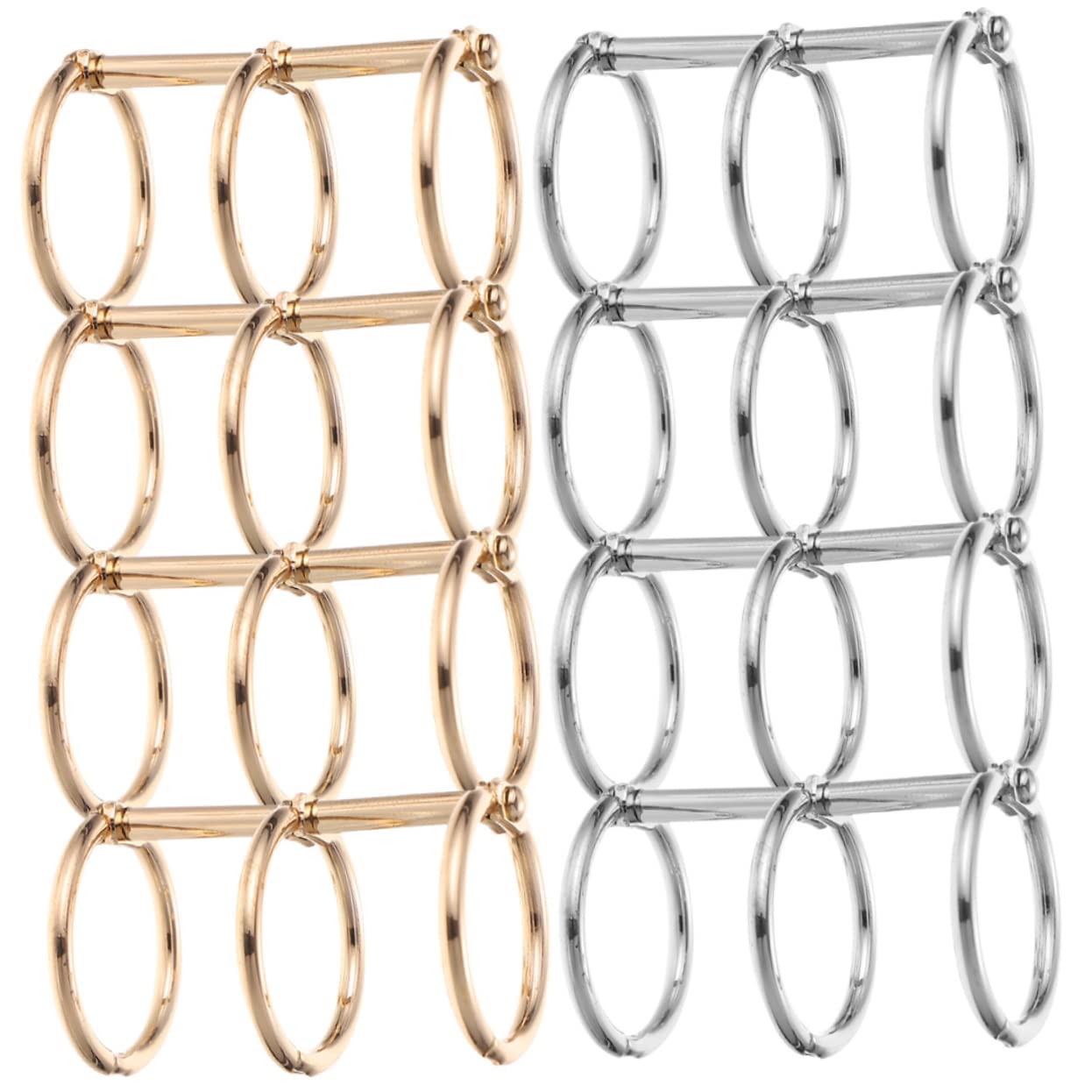 HOMSFOU 4 Set Anelli Per Raccoglitori Per Schede Di Indice Anelli Per Raccoglitori Piccoli Raccoglitori Ad Anelli Per Fogli Mobili Anelli Per Fogli Mobili Portachiavi Per 8 pezzi*4