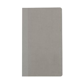 Muji 2469221 Premium Paper Slim Notebook, Horizontal Ruled Vertical Dots, B6 Slim, Light Gray, 40 Sheets