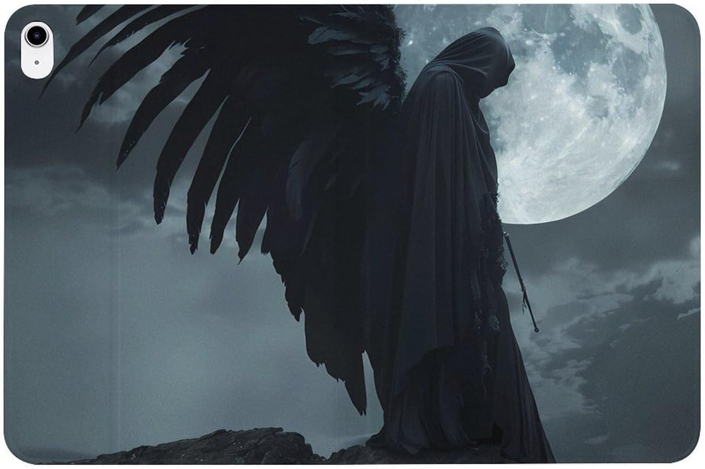 Horror Vampire Devil Grim Reaper Printed Case Trifold Stand Protective Cover Compatible with iPad 10代 (10.9in)