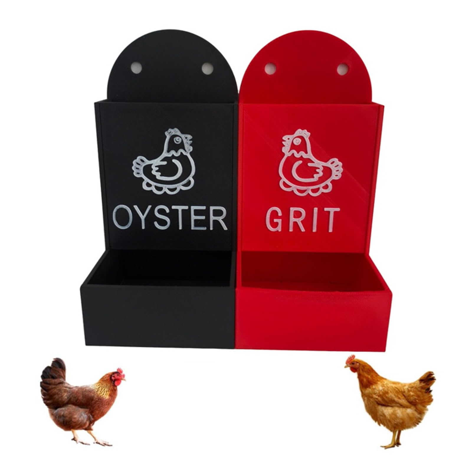 Chicken Oyster Shell and Grit Feeder Grit Oyster Shell for Chickens Feeder Hanging Chicken Feeders Trough Dispenser Water Dispense Chickens Coop Accessories Gravity Poultry Feeders