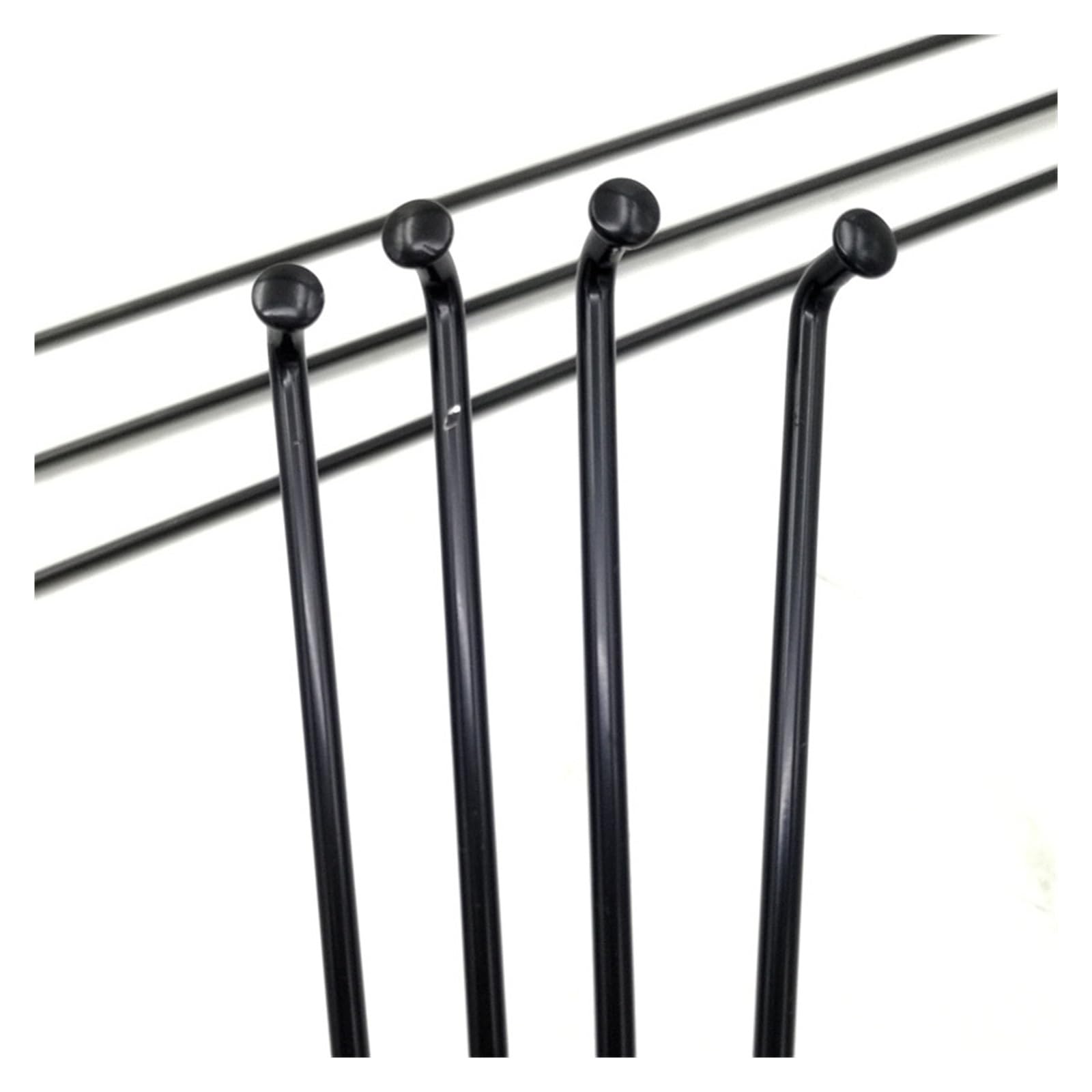 USZAOY 40pcs 10G Diameter 3.14mm Round Body Electric for Bicycle Wheel Spokes Material 45# Steel Black Color J-Bend E-Bike Motor Wheel Spokes
