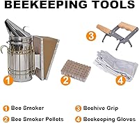 Vista 2 de Honey Lake Beekeeping Supplies Bee Smoker Starter Kit, 16 Pcs Bee Keeping Starter Kit Bee Keeping Supplies-All for Beekeepers Including Different
